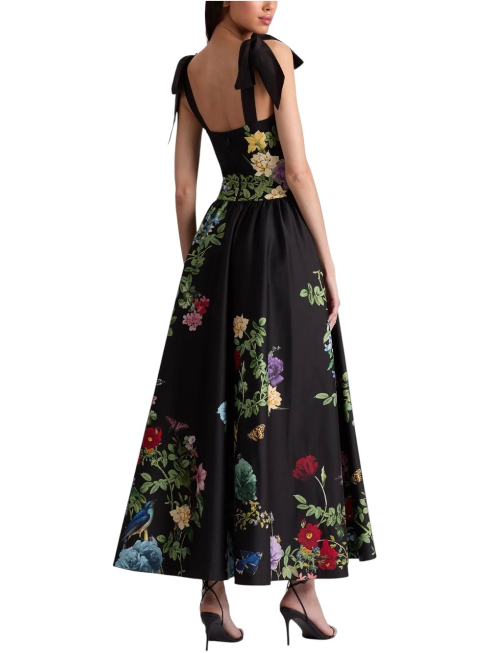 NWT Alice + Olivia Oriana Drop Waist Venus Floral Dress Size 2 - Picture 6 of 12